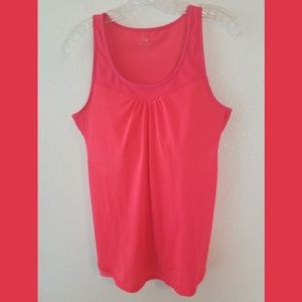Athleta Supercharged Orange Glow Athletic Top Lg